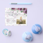 LeahGプラムパープルベリーフローラ結婚の秋冬 チラシ (シングル)