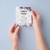 LeahGプラムパープルベリーフローラ結婚の秋冬 チラシ (手)