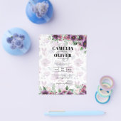 LeahGプラムパープルベリーフローラ結婚の秋冬 チラシ (シングル)