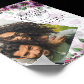 LeahGプラムパープルベリーフローラ結婚の秋冬 ポスター (角)