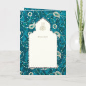 LeahGペイズリー華美イスラム教徒の結婚式の招待 カード (裏面)