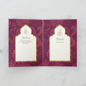 LeahGペイズリー華美イスラム教徒の結婚式の招待 カード (内部)