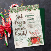 LeahGホットココア暖かいハート冬ブライダルシャワー 招待状