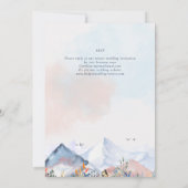 LeahGマウンテンシーンウィンターデュー結婚式招待状 招待状 (裏面)