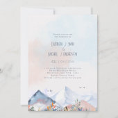 LeahGマウンテンシーンウィンターデュー結婚式招待状 招待状 (正面)