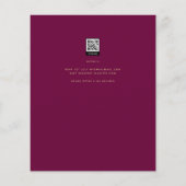 LeahGマゼンタベリーピンクの結婚式の招待 (裏面)