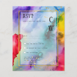 LeahGレインボープライドアルコールインクウェディングRSVPg