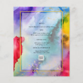 LeahGレインボープライドアルコールINKウェディング招待 (裏面)