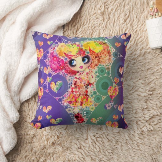 LeahGレボーかわいらしガーリーかわいいガールお洒落 クッション (ブランケット)