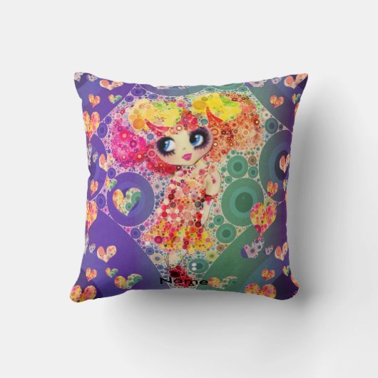 LeahGレボーかわいらしガーリーかわいいガールお洒落 クッション (裏面)
