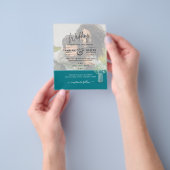 LeahG写真オーバーレイGypsophila Wedding Invite チラシ (手)