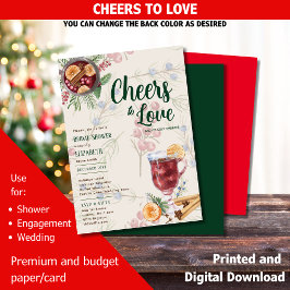 LeahG冬の応援マルチのワインシャワー結婚ズ 招待状