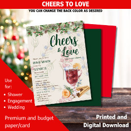 LeahG冬季ミュールワインブライダルシャワー結婚ズ 招待状