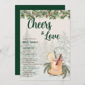 LeahG応援を愛する冬のブライダルシャワー結婚ズ 招待状 (正面/裏面)