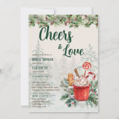 LeahG応援を愛する冬のブライダルシャワー結婚ズ 招待状 (正面)