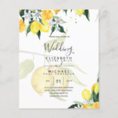 LeahG柑橘類イエローレモンの結婚式の招待 (正面)