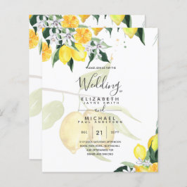 LeahG柑橘類イエローレモンの結婚式の招待