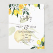 LeahG柑橘類レモンの予算の結婚式が黄色を招待 (正面)