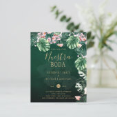 LeahG熱帯グリーンピンクフローラ結婚葉 (スタンド正面)