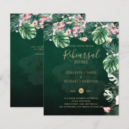LeahG熱帯グリーンピンクフローラ結婚葉