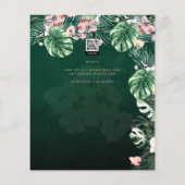 LeahG熱帯緑ピンクの植物学結婚院 チラシ (裏面)