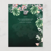 LeahG熱帯緑ピンクの植物学結婚院 チラシ (裏面)