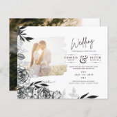 LeahG白黒バラフォトオーバーレイ結婚ズ (正面/裏面)