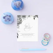 LeahG白黒バラ結婚の予算招待状 チラシ (シングル)