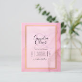 LeahG赤面ピンクの金ゴールドインクグラデーション結婚式の招待 (スタンド正面)