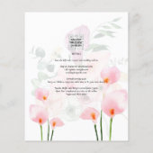 LeahG赤面ピンクカラリユリーウェディングイベントフローラ チラシ (裏面)