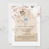 LeahG赤面ピンクシャンパーニュフローラ結婚式の招待 招待状 (裏面)