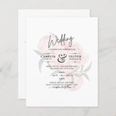 LeahG赤面ピンクフローラオーバーレイ文字結婚ズ (正面/裏面)