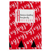  LeahG によるレッドカーペット - ジョイ シーズンズ グリーティング ミディアムペーパーバッグ (正面)