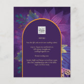 LeahG プラムパープルゴールド JEWEL TONES ウェディング招待状 (裏面)