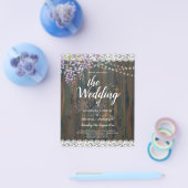 LeahG ラスティック ウィステリア ラック フラワー ウェディング インビテ チラシ (シングル)