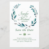 LeahG 予算に優しい 保存 日付 ターコイズ ティール 飾り輪 (正面)