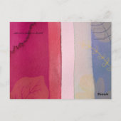 LeahG BUDGETのベリ結婚ーレッドパープルウォーター色 ポストカード (裏面)