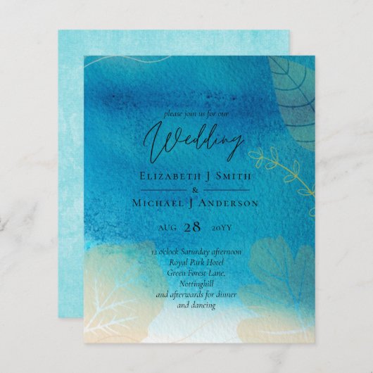 LeahG BUDGETの結婚海ブルーウォーター色 (正面/裏面)