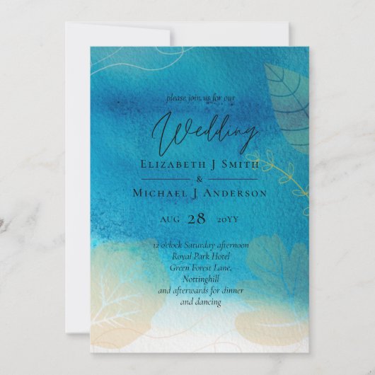 LeahG BUDGETの結婚海ブルーウォーター色 (正面)