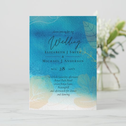 LeahG BUDGETの結婚海ブルーウォーター色 (スタンド正面)