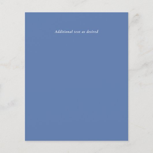 LeahG BUDGETマウンテンブルーウェディング招待 (裏面)