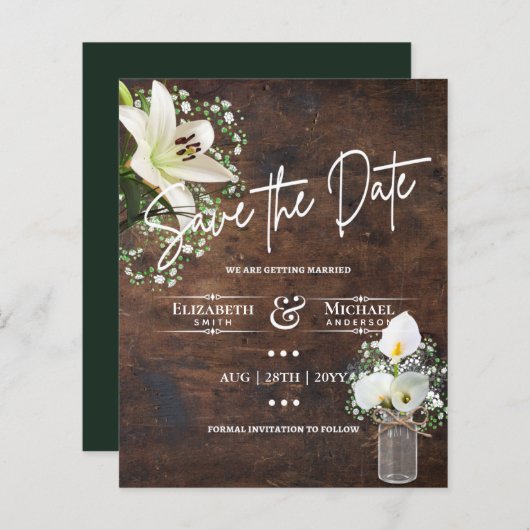 LeahG BUDGET日付の保存Calaユリ (正面/裏面)