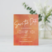 LeahG BUDGET日付を保存する水の色オレンジ (スタンド正面)