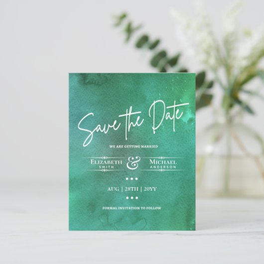 LeahG BUDGET日付を保存する水色の緑 (スタンド正面)