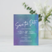 LeahG BUDGET日付を保存する紫ティール(緑がかった色) (スタンド正面)