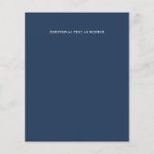 LeahG BUDGET日付を保存する青いフローラ水色 (裏面)