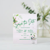 LeahG BUDGET日付を保存ピンクグリーンマグノリアス (スタンド正面)