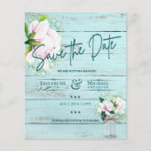 LeahG BUDGET日付を保存ピンクマグノリアスティール(緑がかった色) (正面)