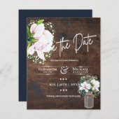 LeahG BUDGET日付を保存ピンクマグノリアス (正面/裏面)