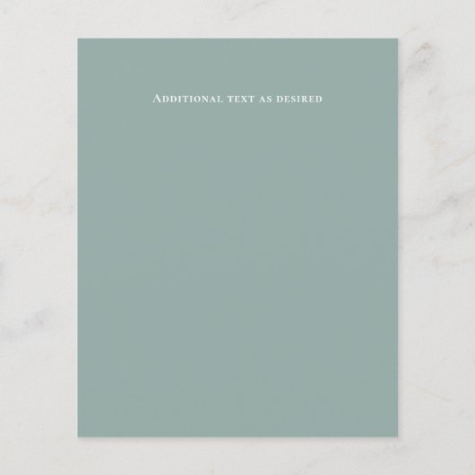 LeahG BUDGET日付を保存Blue Sageフローラ (裏面)